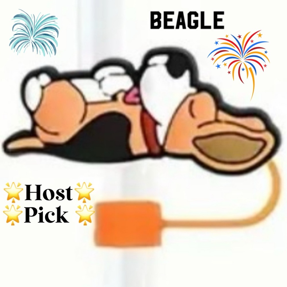 Straw Cap, Dog/Puppy Straw Topper, Beagle, NEW, 🌟HOST PICK🌟Germ/Bug Proof